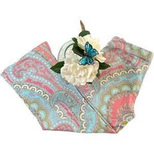 Trina Turk Los Angeles Paisley Print Cropped Pants Size 4 Straight Leg